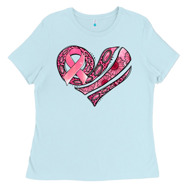 Breast Cancer Awareness Heart Ladies Tee by Jasminsmagicworld | Teevron