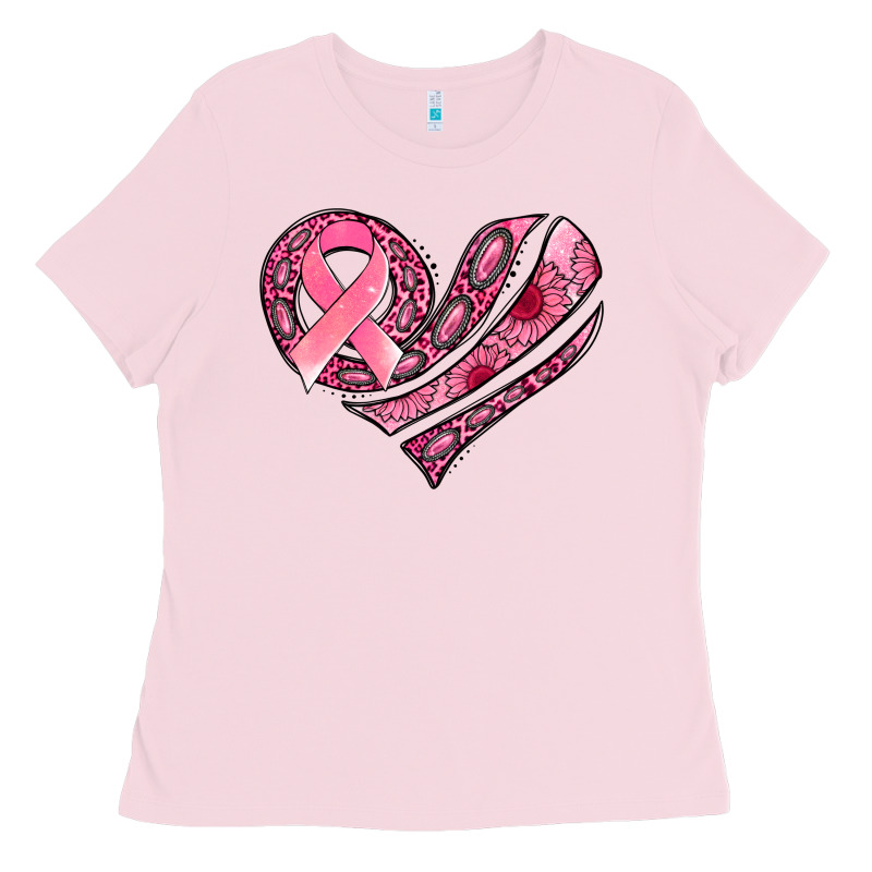 Breast Cancer Awareness Heart Ladies Tee by Jasminsmagicworld | Teevron