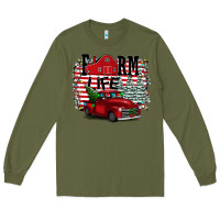 Army Green Farm Life Christmas Long Sleeve Tee - Bettercallsaul