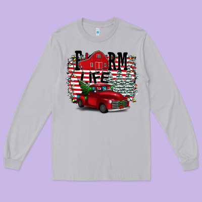 Farm Life Christmas Long Sleeve Tee Designed By Bettercallsaul