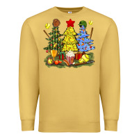 Antique Gold christmas with softball trees bbs Premium Sweatshirt - BundleAndBundleShop