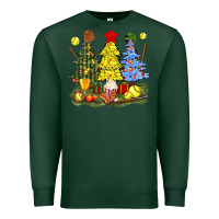 Sports Green christmas with softball trees bbs Premium Sweatshirt - BundleAndBundleShop