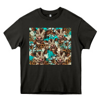 Asphalt western cowhide sunflower baby cow Heavy Core Tee - BarkalooDesign