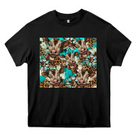 Black western cowhide sunflower baby cow Heavy Core Tee - BarkalooDesign