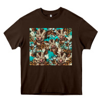 Chocolate Brown western cowhide sunflower baby cow Heavy Core Tee - BarkalooDesign