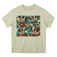 Mossy western cowhide sunflower baby cow Heavy Core Tee - BarkalooDesign