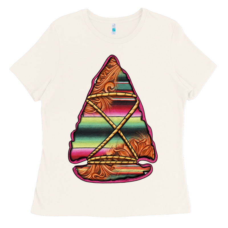 Serape Tooled Leather Arrowhead Ladies Tee by Jasminsmagicworld | Teevron