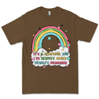 Cacao beautiful day to respect pronouns Premium Tee - MaliasSmallBusiness