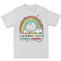 Dove Grey beautiful day to respect pronouns Premium Tee - MaliasSmallBusiness