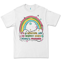 White beautiful day to respect pronouns Premium Tee - MaliasSmallBusiness