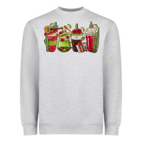 Heather Grey Mexico Coffee Cups Heavyweight Sweatshirt - texasbilliewilder