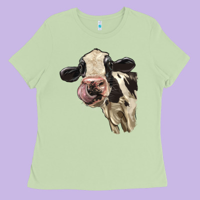 Cute Holstein Heifer Ladies Tee Designed By Lillyallendesigns