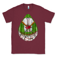 Burgundy baseball and western roses teardrop  2 Classic Tee - BundleAndBundleShop