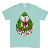 Seafoam baseball and western roses teardrop  2 Classic Tee - BundleAndBundleShop