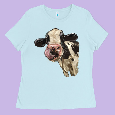 Cute Holstein Heifer Ladies Tee Designed By Lillyallendesigns