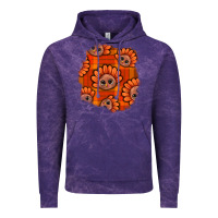 Cloud Purple Thanksgiving Turkey With Tartan Patch Vintage Hoodie - BundleAndBundleShop