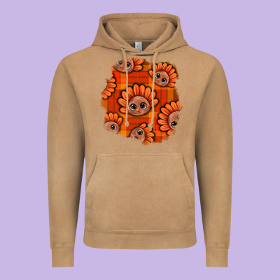 Thanksgiving Turkey With Tartan Patch Vintage Hoodie Designed By Bundleandbundleshop