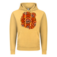 Vintage Mustard Thanksgiving Turkey With Tartan Patch Vintage Hoodie - BundleAndBundleShop