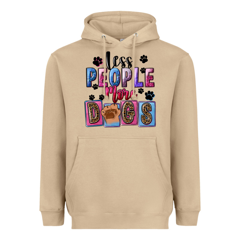 Less People More Dogs Mother's Day Heavyweight Hoodie by FaDigitalArtStudio | Teevron
