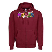 Burgundy Easter nurse Easter Day Zipper Hoodie - HowdyJamesFarm