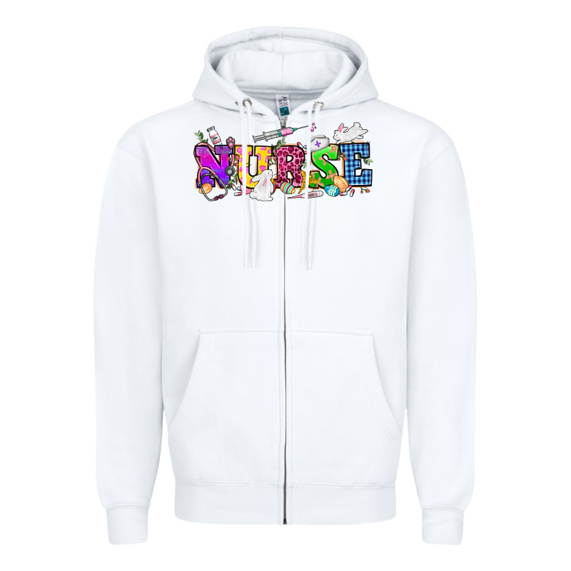 Easter Nurse Easter Day Zipper Hoodie by HowdyJamesFarm | Teevron