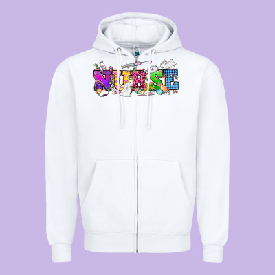 Easter Nurse Easter Day Zipper Hoodie Designed By Howdyjamesfarm