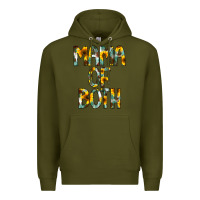 Army Green Mama of Both Premium Hoodie - CowCowDesign
