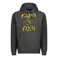 Charcoal Heather Mama of Both Premium Hoodie - CowCowDesign