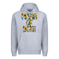 Heather Grey Mama of Both Premium Hoodie - CowCowDesign