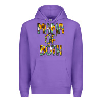 Purple Mama of Both Premium Hoodie - CowCowDesign