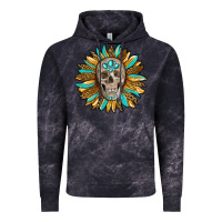 Cloud Black sunflower with skull Vintage Hoodie - RanaPortraitStore
