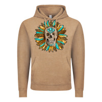 Vintage Coffee sunflower with skull Vintage Hoodie - RanaPortraitStore