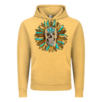 Vintage Mustard sunflower with skull Vintage Hoodie - RanaPortraitStore
