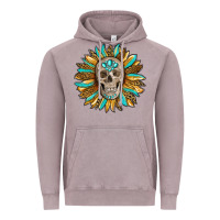 Vintage Zinc sunflower with skull Vintage Hoodie - RanaPortraitStore