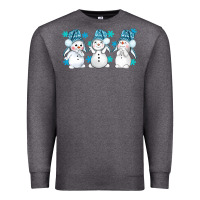 Charcoal Heather snowman winter bbs Premium Sweatshirt - BundleAndBundleShop