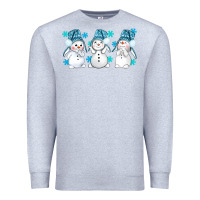 Heather Grey snowman winter bbs Premium Sweatshirt - BundleAndBundleShop