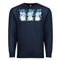 Navy snowman winter bbs Premium Sweatshirt - BundleAndBundleShop
