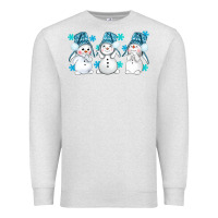 Oatmeal Heather snowman winter bbs Premium Sweatshirt - BundleAndBundleShop