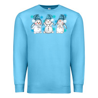 Ocean Blue snowman winter bbs Premium Sweatshirt - BundleAndBundleShop