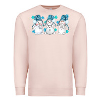 Pale Pink snowman winter bbs Premium Sweatshirt - BundleAndBundleShop