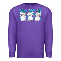 Purple snowman winter bbs Premium Sweatshirt - BundleAndBundleShop