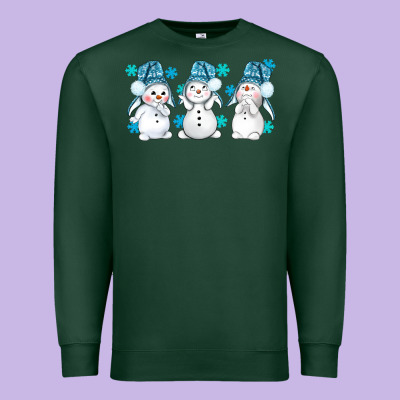 Snowman Winter Bbs Premium Sweatshirt Designed By Bundleandbundleshop