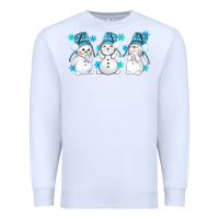 White snowman winter bbs Premium Sweatshirt - BundleAndBundleShop