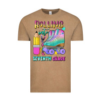 Vintage Coffee rolling into seventh grade Vintage Tee - BundleAndBundleShop