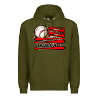 Army Green leopard baseball flag Premium Hoodie - JahusDesignShop