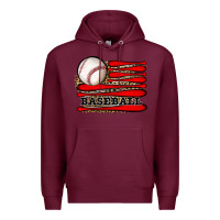 Burgundy leopard baseball flag Premium Hoodie - JahusDesignShop