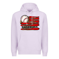 Lilac leopard baseball flag Premium Hoodie - JahusDesignShop