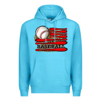 Ocean Blue leopard baseball flag Premium Hoodie - JahusDesignShop