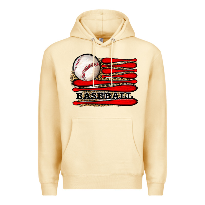 Leopard Baseball Flag Premium Hoodie by JahusDesignShop | Teevron
