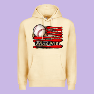 Leopard Baseball Flag Premium Hoodie Designed By Jahusdesignshop